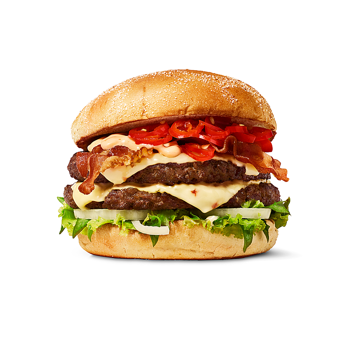 Pepper Jack ‘n’ Chili Bacon Burger
