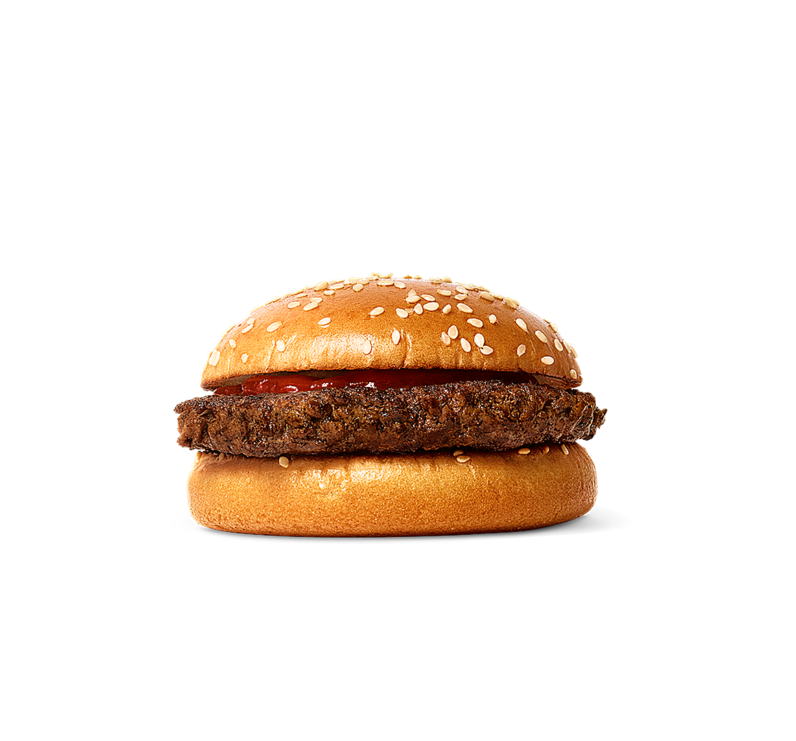 Hamburger med bare ketchup