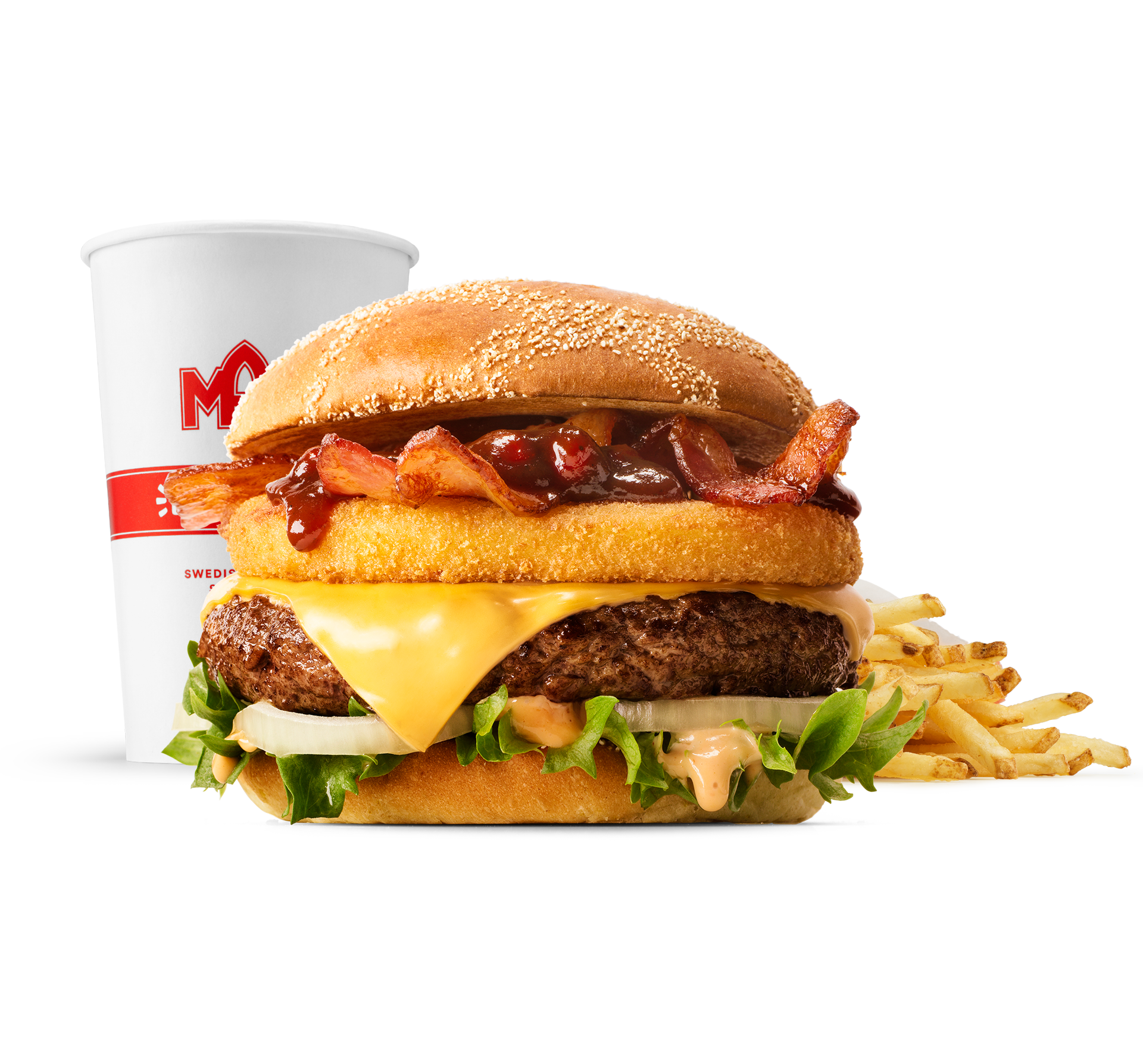 Mighty Mozzarella Bacon-meny