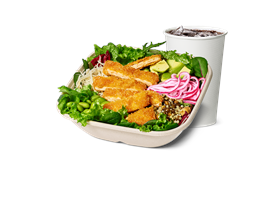Crispy No Chicken Salad Bowl-meny