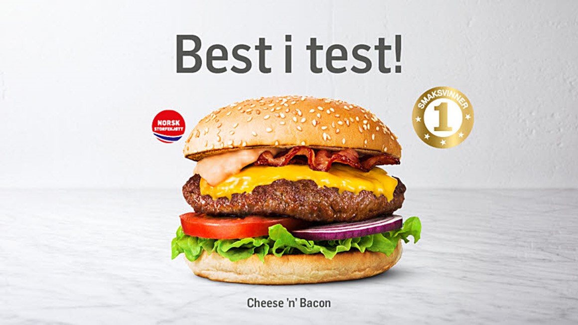 Best I test burger Cheese and bacon. Photo
